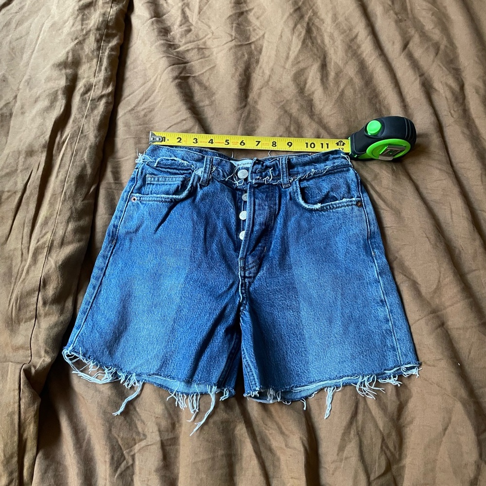 Reformation Blue Jean Shorts